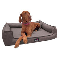 Produktbild von tierlando Orthopädisches Hundebett Gustav Scandi CHIC mit Memory Foam und waschbarem Bezug Hellbraun 110x90cm