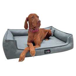 tierlando Orthopädisches Hundebett Gustav Scandi CHIC mit Memory Foam und waschbarem Bezug Rauchblau 110x90cm – Bild 1 von 7
