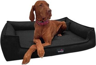 Tierlando Orthopädisches Hundebett GUSTAV SCANDI CHIC XL Schwarz für große Hunde – Bild 1 von 2