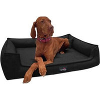 Produktbild von Tierlando Orthopädisches Hundebett GUSTAV SCANDI CHIC XL Schwarz für große Hunde