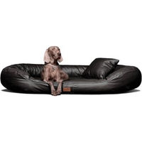 Produktbild von Tierlando Orthopädisches Hundebett Lennart Visco Plus aus Kunstleder Schwarz 100 x 85 x 25 cm