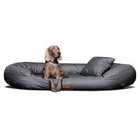 Produktbild von tierlando Orthopädisches Hundebett Lennart Visco Plus mit Kunstleder-Bezug in Graphit/Schwarz 140x105cm