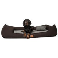 Produktbild von tierlando Orthopädisches Hundebett Linus Ortho Plus mit Visco-Plus-Matratze aus Kunstleder Braun 160x110cm