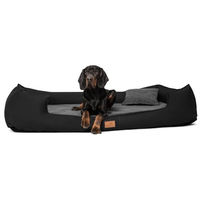 Produktbild von tierlando Orthopädisches Hundebett Linus Ortho Plus mit Visco-Plus-Matratze aus Kunstleder Schwarz 130x100cm