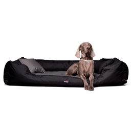 tierlando Orthopädisches Hundebett Nestor aus robustem Oxford 2000D Duo mit Visco-Matratze Schwarz 90x75cm – Bild 1 von 11