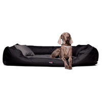 Produktbild von tierlando Orthopädisches Hundebett Nestor aus robustem Oxford 2000D Duo mit Visco-Matratze Schwarz 90x75cm