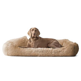 tierlando Orthopädisches Hundebett Pedro Shaggy in Beige mit Langflor und waschbarem Bezug – Bild 1 von 7