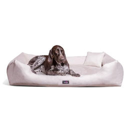 tierlando Orthopädisches Hundebett Pluto Ortho mit Viscoschaum und Velours in Beige Größe M 90x75 cm – Bild 1 von 7