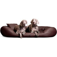 Produktbild von Tierlando Orthopädisches Hundebett SAMMY aus Kunstleder braun Größe L
