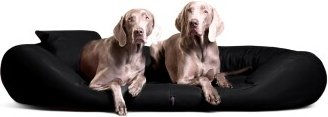 Tierlando Orthopädisches Hundebett SAMMY aus Kunstleder Schwarz Größe L – Bild 1 von 3