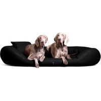 Produktbild von Tierlando Orthopädisches Hundebett SAMMY aus Kunstleder Schwarz Größe L