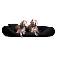 Produktbild von tierlando Orthopädisches Hundebett Sammy Easy Clean mit viscoelastischer Matratze aus Kunstleder Schwarz 140x105cm