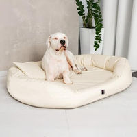 Produktbild von tierlando Orthopädisches Hundebett Sammy mit viscoelastischer Matratze aus Polyester in Beige Größe 140x105cm