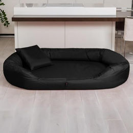 tierlando Orthopädisches Hundebett Sammy mit viscoelastischer Matratze aus Polyester Schwarz 140x105cm – Bild 1 von 5