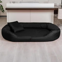 Produktbild von tierlando Orthopädisches Hundebett Sammy mit viscoelastischer Matratze aus Polyester Schwarz 140x105cm