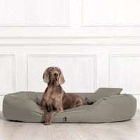 Produktbild von tierlando Orthopädisches Hundebett Sammy XXL mit viscoelastischer Matratze aus Polyester für Senioren in Dunkelbeige 140x105cm