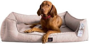 Tierlando Orthopädisches Hundebett SCARLETT mit Memory Foam und Matratzenschoner in Beige – Bild 1 von 3
