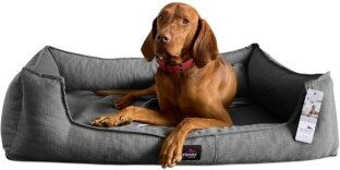 Tierlando Orthopädisches Hundebett SCARLETT mit Memory Foam und Matratzenschoner in Grau – Bild 1 von 3