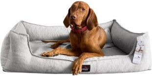 Tierlando Orthopädisches Hundebett SCARLETT mit Memory Foam und Matratzenschoner in Grau – Bild 1 von 3
