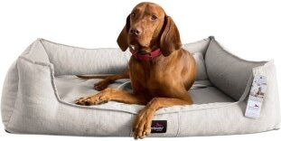 Tierlando Orthopädisches Hundebett SCARLETT mit Memory Foam und Matratzenschoner in Grau – Bild 1 von 3