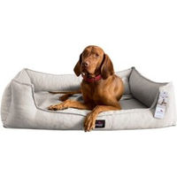 Produktbild von Tierlando Orthopädisches Hundebett SCARLETT mit Memory Foam und Matratzenschoner in Grau
