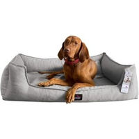Produktbild von Tierlando Orthopädisches Hundebett SCARLETT mit Memory Foam und Matratzenschoner in Grau