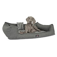 Produktbild von tierlando Orthopädisches Hundebett Scotch mit Memory Foam Visco-Matratze XL 130x100cm Graphit Schwarz Grau