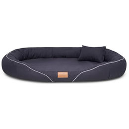 tierlando Orthopädisches Hundebett Tiffany Couture XL mit Memory Foam in Schwarz 145x105cm – Bild 1 von 3
