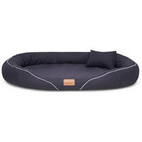 Produktbild von tierlando Orthopädisches Hundebett Tiffany Couture XL mit Memory Foam in Schwarz 145x105cm