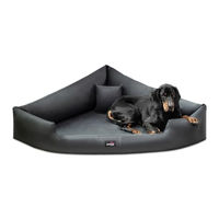 Produktbild von tierlando Orthopädisches Hundebett Trivia aus Kunstleder mit Visco-Matratze Größe M in Schwarz/Grau