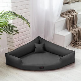 tierlando Orthopädisches Hundebett Trivia aus Polyester mit Visco-Matratze Grau 80x80cm – Bild 1 von 2