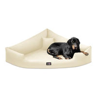 Produktbild von tierlando Orthopädisches Hundebett Trivia Easy Clean aus Kunstleder mit Visco-Matratze Beige Größe M