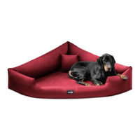 Produktbild von tierlando Orthopädisches Hundebett Trivia Easy Clean aus Kunstleder mit Visco-Matratze XL Dunkelrot 120x120cm