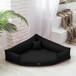 tierlando Orthopädisches Hundebett Trivia mit Visco-Matratze aus Polyester Schwarz 100x100cm – Bild 1 von 2