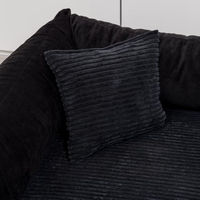 Produktbild von tierlando Orthopädisches Hundebett Vincent aus High-Tech-Velours und Cord in Schwarz 110x90cm