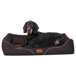 tierlando Orthopädisches Hundebett William Couture mit Memory Foam in Braun 110x85cm – Bild 1 von 5