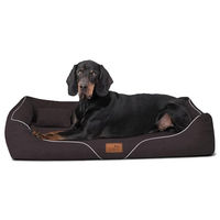 Produktbild von tierlando Orthopädisches Hundebett William Couture mit Memory Foam in Braun 110x85cm