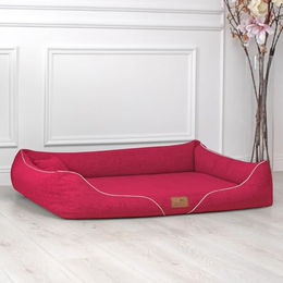 tierlando Orthopädisches Hundebett William Couture mit Memory Foam in Dunkelrot 160x110cm – Bild 1 von 7