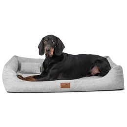 tierlando Orthopädisches Hundebett William Couture mit Memory Foam in Hellgrau 160x110cm – Bild 1 von 4