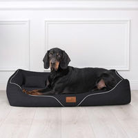 Produktbild von tierlando Orthopädisches Hundebett William Couture mit Memory Foam in Schwarz 130x100cm