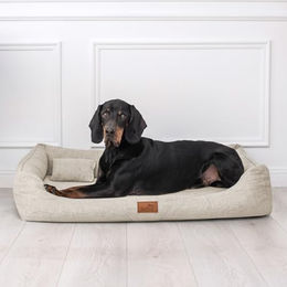tierlando Orthopädisches Hundebett William Couture mit Memory Foam und waschbarem Bezug Beige 160x110cm – Bild 1 von 2