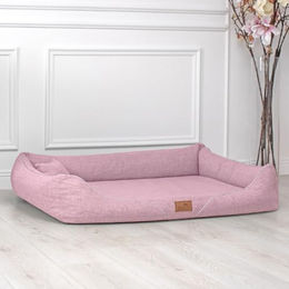 tierlando Orthopädisches Hundebett William Couture mit Memory Foam und waschbarem Bezug Rosa 130x100cm – Bild 1 von 4