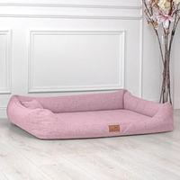 Produktbild von tierlando Orthopädisches Hundebett William Couture mit Memory Foam und waschbarem Bezug Rosa 130x100cm