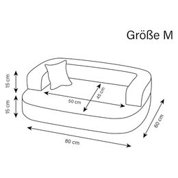 tierlando Orthopädisches Hundesofa Sharleen Visco Plus Hundekissen mit Plüsch für Senior Hunde in Grün Größe M – Bild 1 von 4