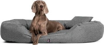 Tierlando Orthopädisches Hundebett SAMMY aus robustem Polyester in Grau-Meliert 1,4 m x 1,05 m x 30 cm – Bild 1 von 2