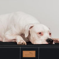 Produktbild von tierlando Oscar Orthopädische Hundematratze aus Kunstleder mit Visco-Schaumfüllung Schwarz Größe L