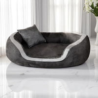 Produktbild von tierlando Pepper Orthopädisches Hundebett VISCO XL Hundesofa aus Velours in Graphit 110cm