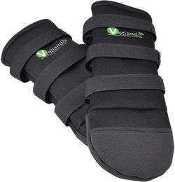 Tierlando Pfotenschutzschuhe für Hunde wasserabweisend aus Kunststoff Schwarz Größe S – Bild 1 von 4