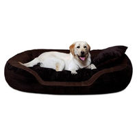 Produktbild von tierlando Philip Soft Cord Hundebett aus Cord-Velours-Mix in Braun XL
