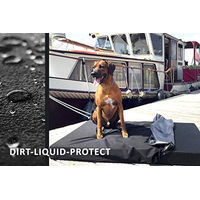 Produktbild von tierlando Quick-Cover Schonbezug für Hundematratzen aus wasserabweisendem High-Tech Stoff in Graphit Grau 70x45 cm